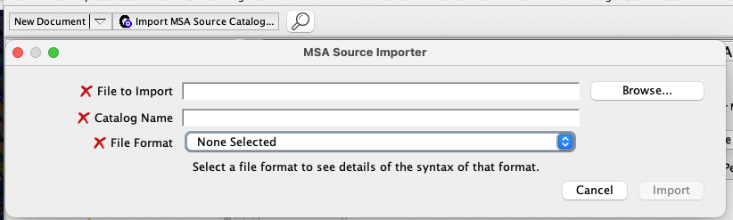 APT MSA Source Importer
